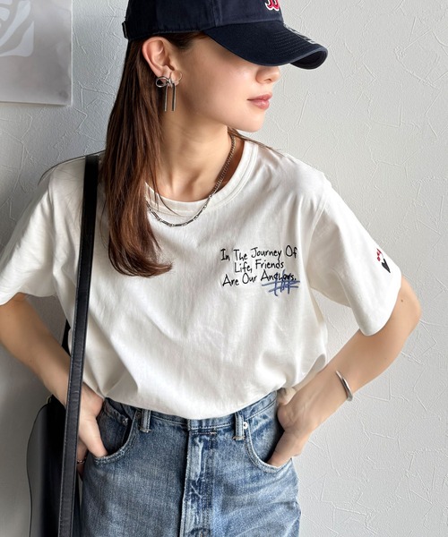 [classicalelf] короткий рукав футболка LARGE белый женский 