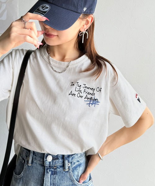 [classicalelf] короткий рукав футболка LARGE белый женский 