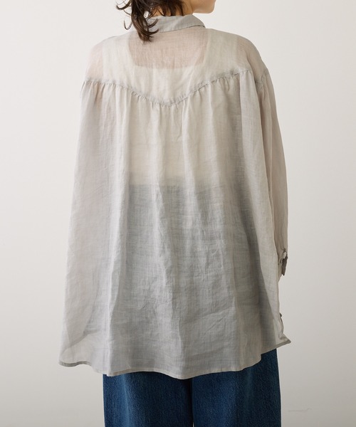 「PUAL CE CIN」 「du noir」長袖シャツ FREE オフホワイト レディース_画像4