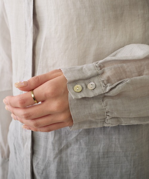 「PUAL CE CIN」 「du noir」長袖シャツ FREE オフホワイト レディース_画像6