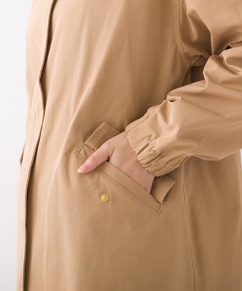 「OMNES」 ノーカラーコート FREE ベージュ レディース_画像4