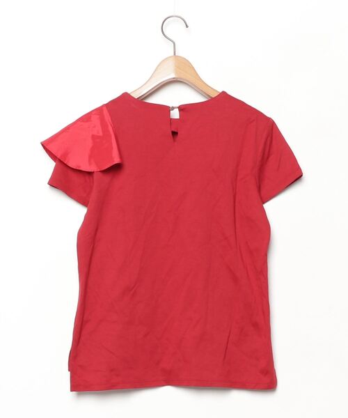 「Maglie le cassetto」 半袖カットソー 9号 レッド レディース_画像2