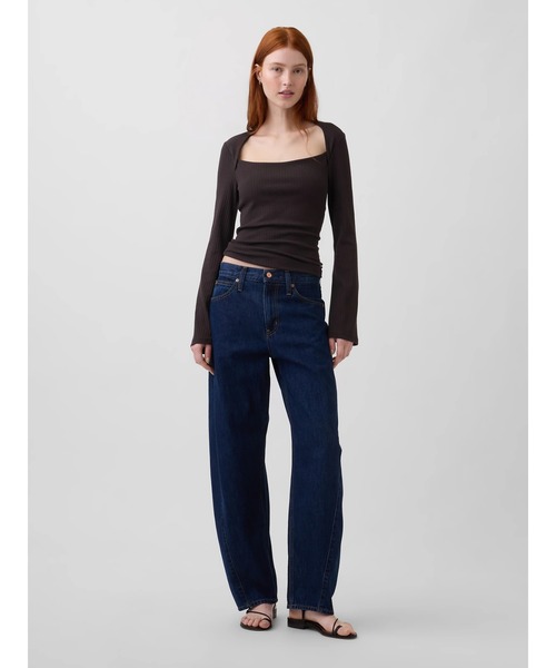 GAP（ギャップ） tシャツ モダンリブ エンベロープネック トップス