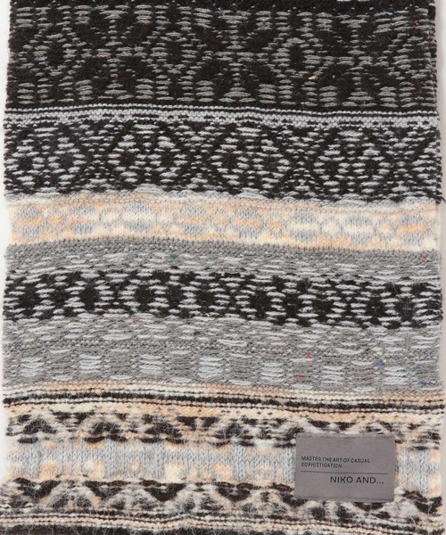 niko and…（ニコアンド） マフラー ノルディック柄マフラー メンズ