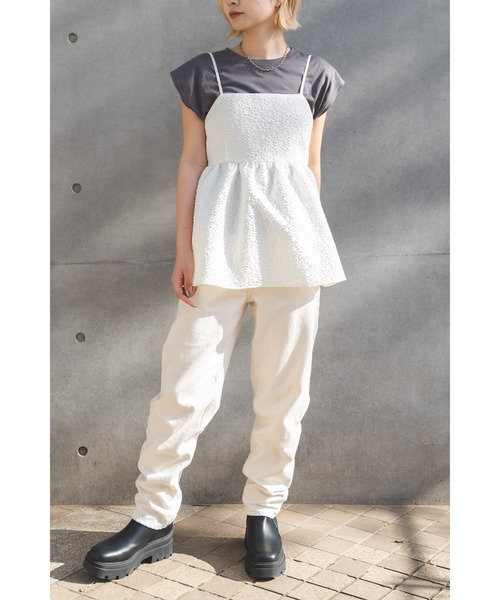 「MIEL CRISHUNANT」 キャミソール FREE ブラック レディース_画像6