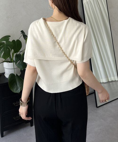 「prose verse」 半袖ニット MEDIUM ブラック レディース_画像8