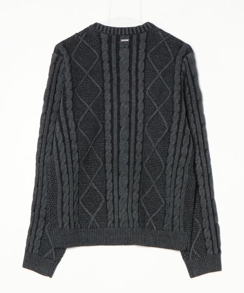 GUESS（ゲス） セーター ニット Long Sleeves Crew Neck Cable Stitch