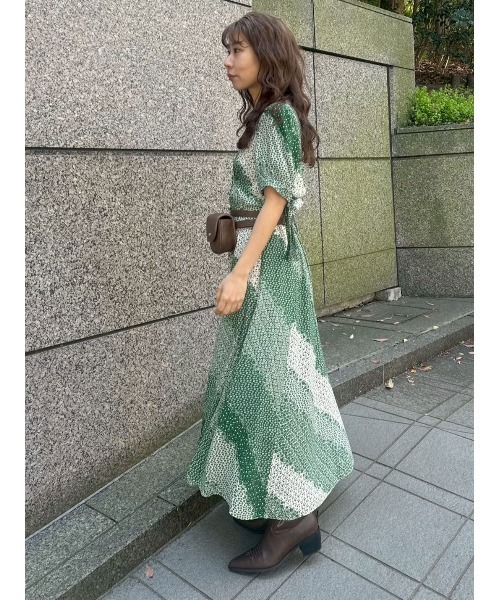 「LILY BROWN」 半袖ワンピース 0 グリーン レディース_画像5