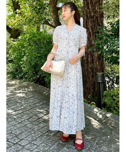 「LILY BROWN」 半袖ワンピース 0 グリーン レディース_画像7