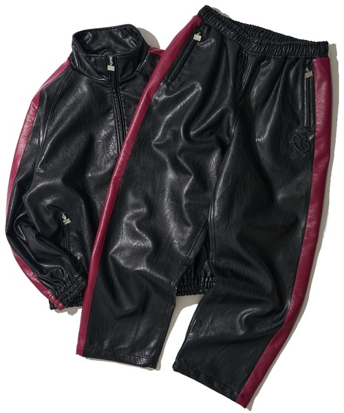 FUBU（フブ） パンツ 「FUBU / フブ」Faux Leather Track Pants