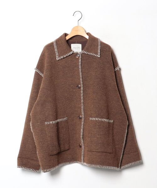 極美品！レア！　プリーツプリーズ　2ウェイ　 ショートジャケット FREAK'S STORE（フリークスストア） ジャケット FREE ブラウン