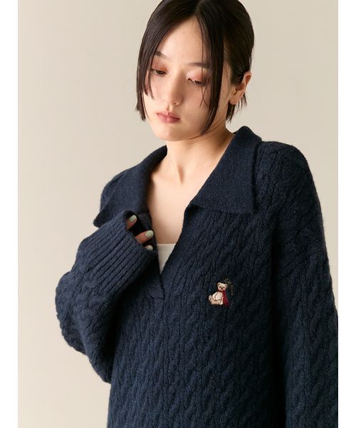 LILY BROWN（リリーブラウン） ワンピース Lily Bearケーブルニット