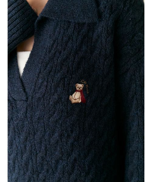 LILY BROWN（リリーブラウン） ワンピース Lily Bearケーブルニット