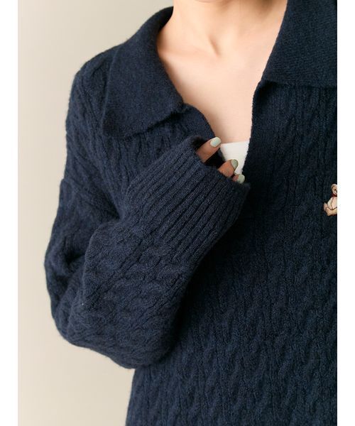 LILY BROWN（リリーブラウン） ワンピース Lily Bearケーブルニット