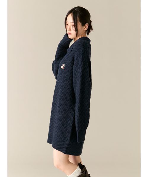LILY BROWN（リリーブラウン） ワンピース Lily Bearケーブルニット