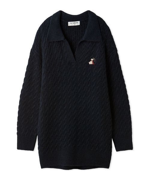 LILY BROWN（リリーブラウン） ワンピース Lily Bearケーブルニット