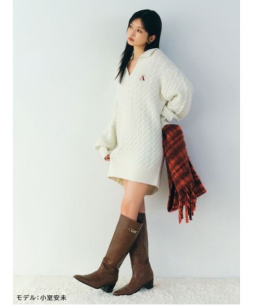 LILY BROWN（リリーブラウン） ワンピース Lily Bearケーブルニット