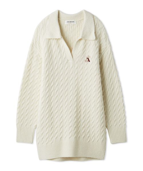 LILY BROWN（リリーブラウン） ワンピース Lily Bearケーブルニット