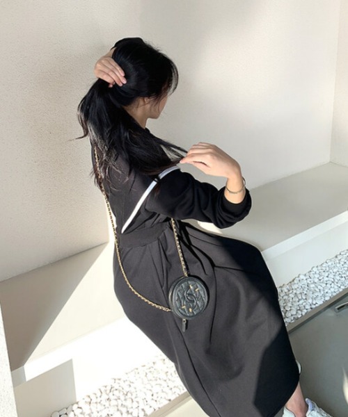 emi+ ワンピース ショルダーフリルスウェットワンピース : ZOZOTOWN