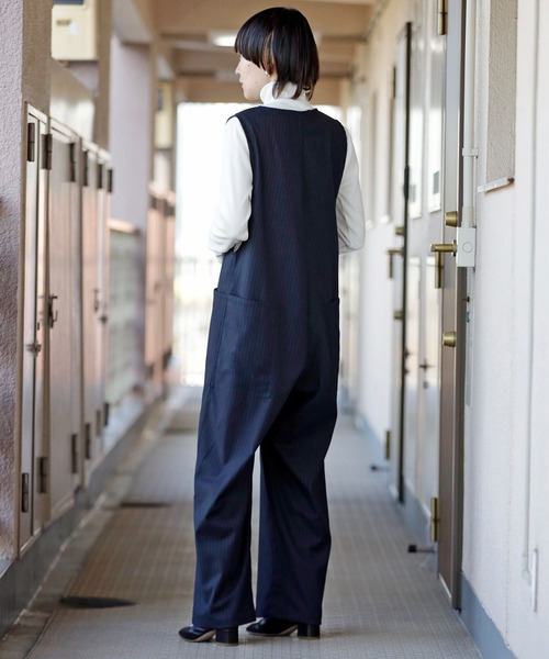 「ARCH & LINE」 オーバーオール 1 ブラック レディース_画像6