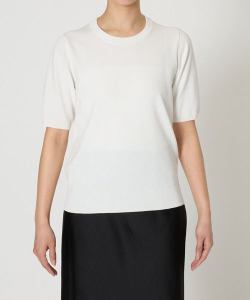 「BABYLONE」 半袖ニット フリー ホワイト レディース_画像7