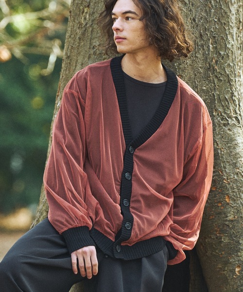 Casper John（キャスパージョン） カーディガン Tulle layered lace