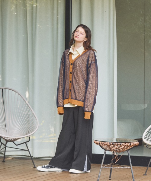 Casper John（キャスパージョン） カーディガン Tulle layered lace