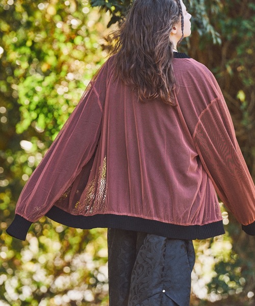 Casper John（キャスパージョン） カーディガン Tulle layered lace