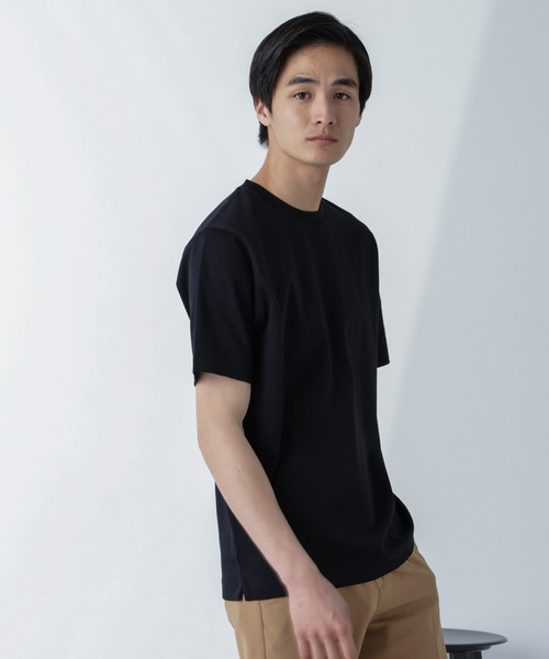 「NANO universe」 半袖Tシャツ L ブラック メンズ_画像6