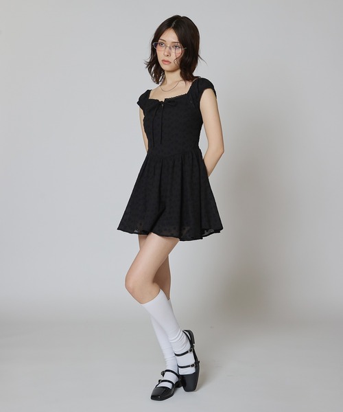 「ACLENT」 ノースリーブワンピース MEDIUM イエロー レディース_画像2