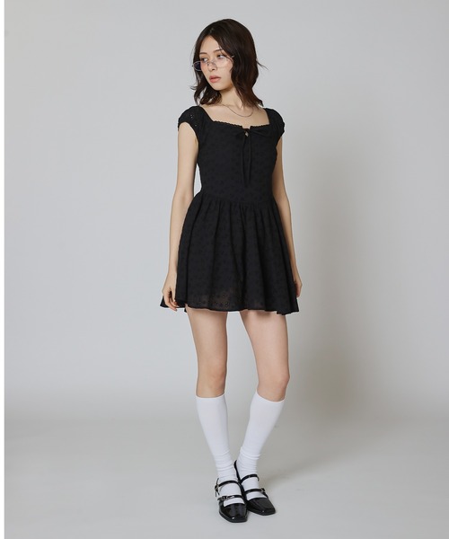 「ACLENT」 ノースリーブワンピース MEDIUM イエロー レディース_画像3