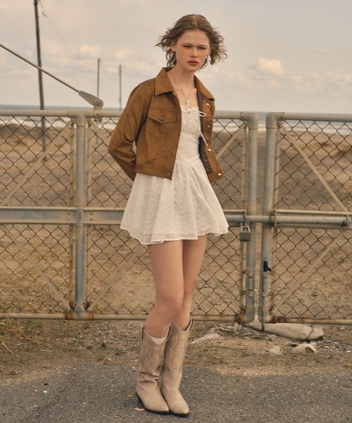 「ACLENT」 ノースリーブワンピース MEDIUM イエロー レディース_画像9