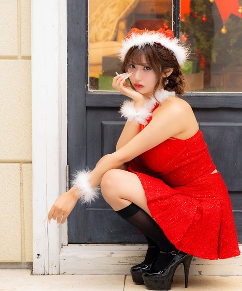 Tika（ティカ） コスプレ サンタ コスプレ セクシー ホルターネック