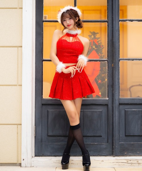 Tika（ティカ） コスプレ サンタ コスプレ セクシー ホルターネック