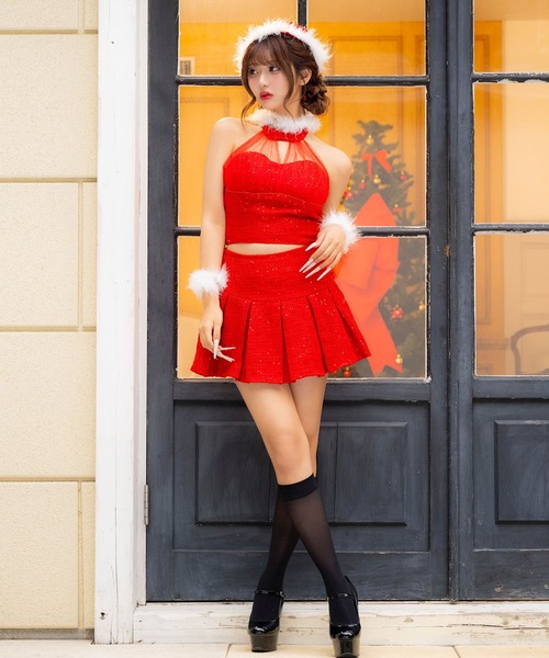 Tika（ティカ） コスプレ サンタ コスプレ セクシー ホルターネック