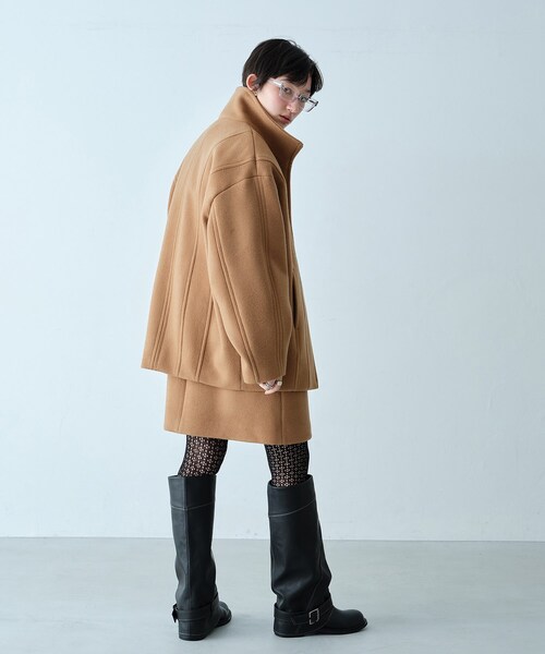 CODE A コート アウター wool volume short coat レディース