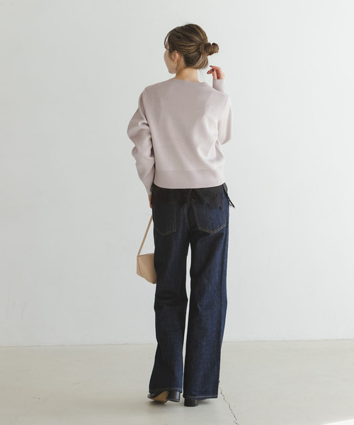 未使用 ノーブル 22AW ダブル編みショートカーデ 金ボタン ブラック 洗える 未使用 ノーブル 22AW ダブル編みショートカーデ 金ボタン ブラック