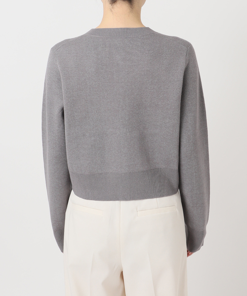 NOBLE（ノーブル） カーディガン ダブル編みショートカーデ レディース