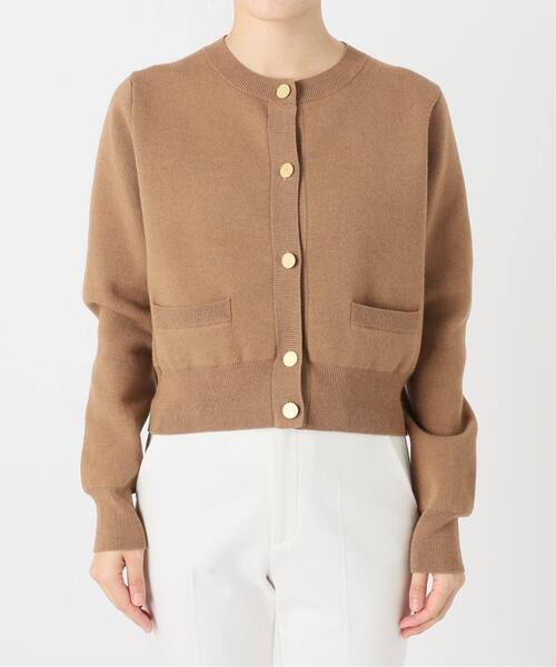 NOBLE（ノーブル） カーディガン ダブル編みショートカーデ レディース