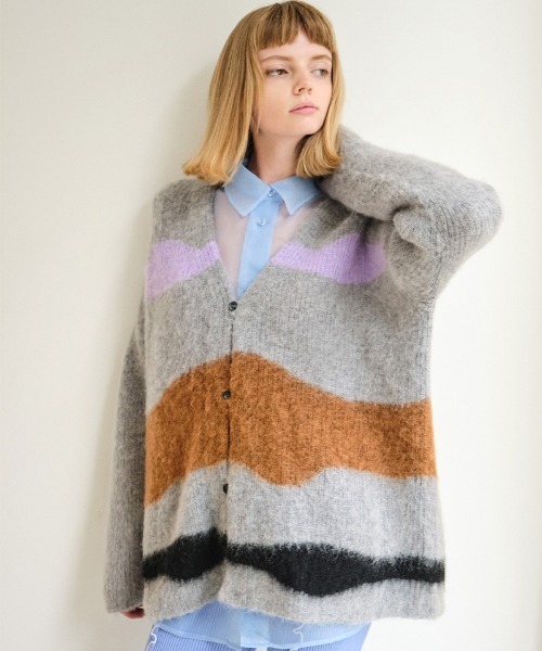 カーディガン 「soduk」drawing knit cardigan レディース : ZOZOTOWN