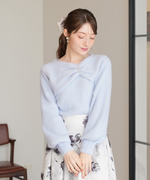 「ASTORIA ODIER」 長袖ニット MEDIUM ホワイト レディース_画像2