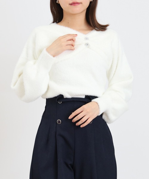 「ASTORIA ODIER」 長袖ニット MEDIUM ホワイト レディース_画像7