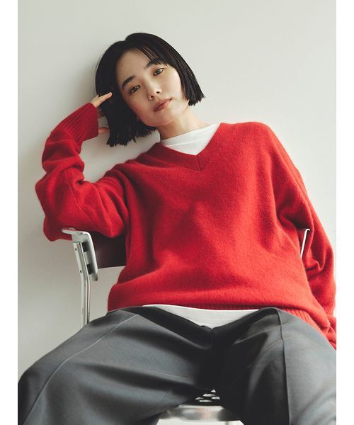 「MIESROHE」 長袖ニット F イエロー レディース_画像2