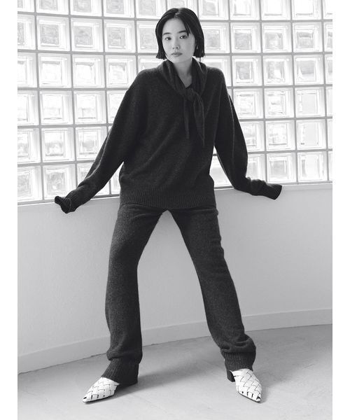 「MIESROHE」 長袖ニット F イエロー レディース_画像5