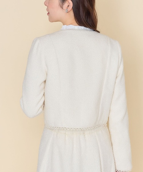 「tocco closet」 ツイードジャケット M ネイビー レディース_画像5