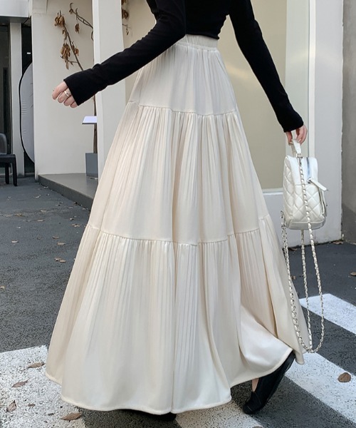 ロング スカート ベロアティアードロングスカート : ZOZOTOWN Yahoo!店