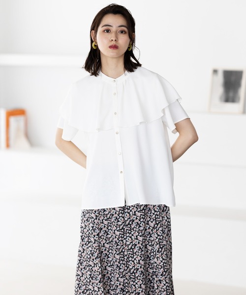 「GeeRA」 半袖ブラウス X-LARGE ミント レディース_画像5