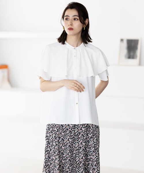 「GeeRA」 半袖ブラウス X-LARGE ミント レディース_画像8