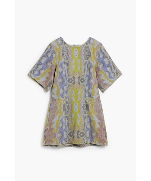 パーティードレス ワンピース Christian Lacroix デニム×幻想的プリント タペストリードレス_5