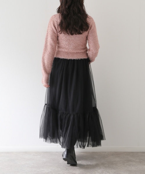 「SLOBE citron.」 ニットカーディガン FREE スカイブルー レディース_画像7